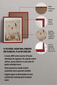 HOMEPACK Ahşap Çerçeveli Tablo Çerçeveli Poster Sanatsal Modern Duvar Dekoru TK-1423