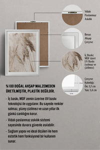 HOMEPACK Ahşap Çerçeveli Tablo Çerçeveli Poster Sanatsal Modern Duvar Dekoru TK-1424