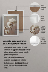 HOMEPACK Ahşap Çerçeveli Tablo Çerçeveli Poster Sanatsal Modern Duvar Dekoru TK-1425