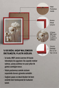 HOMEPACK Ahşap Çerçeveli Tablo Çerçeveli Poster Sanatsal Modern Duvar Dekoru TK-1425