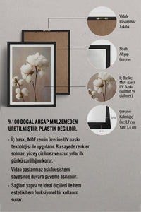 HOMEPACK Ahşap Çerçeveli Tablo Çerçeveli Poster Sanatsal Modern Duvar Dekoru TK-1425