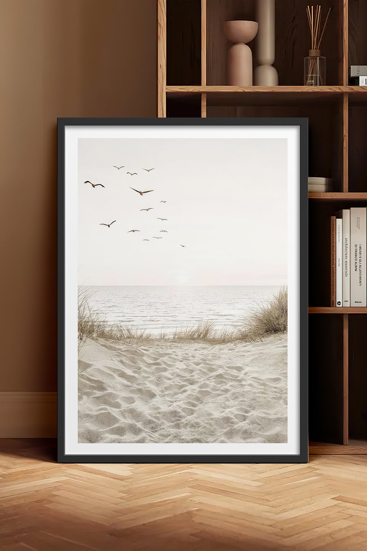 HOMEPACK Ahşap Çerçeveli Tablo Çerçeveli Poster Sanatsal Modern Duvar Dekoru TK-1426