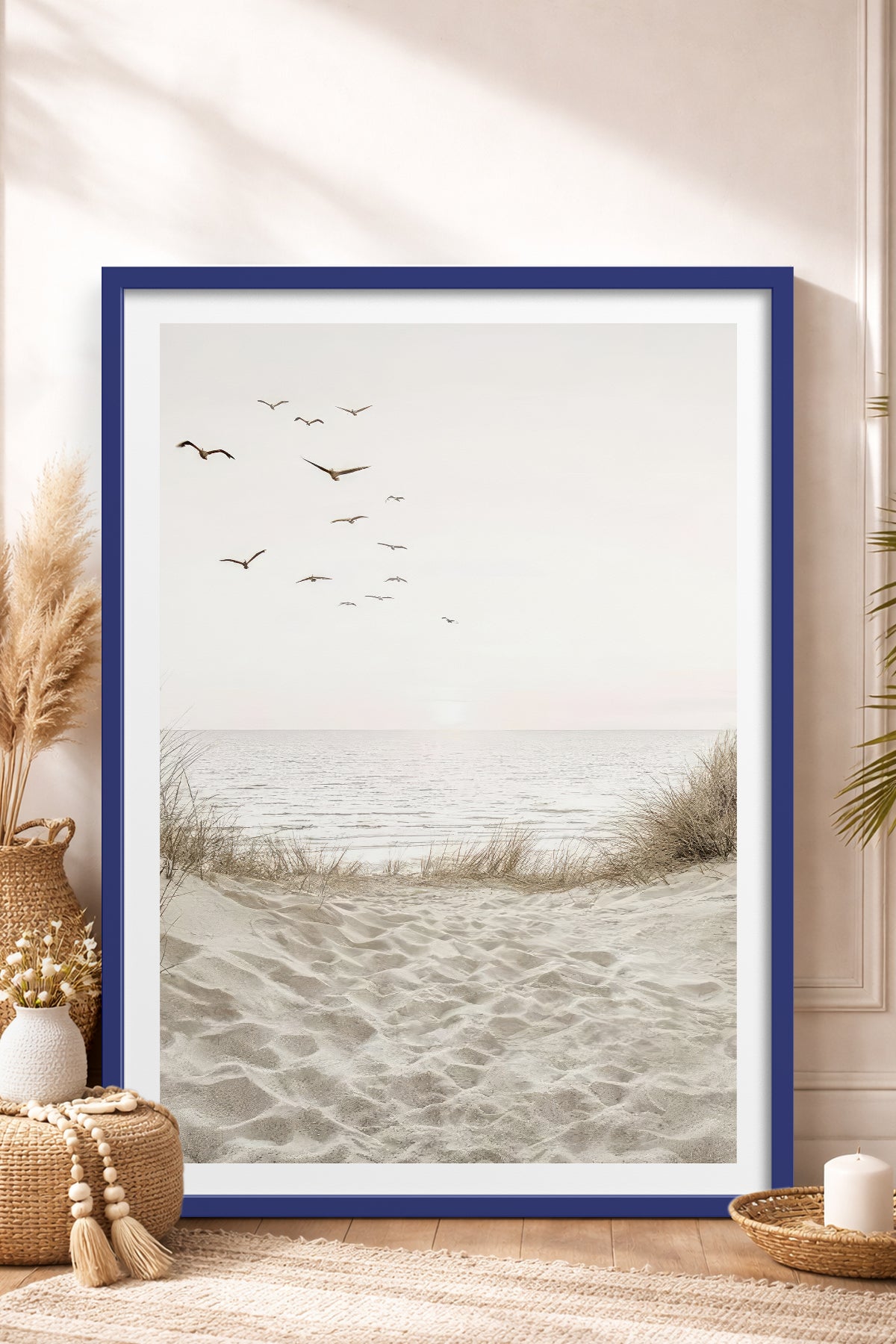 HOMEPACK Ahşap Çerçeveli Tablo Çerçeveli Poster Sanatsal Modern Duvar Dekoru TK-1426