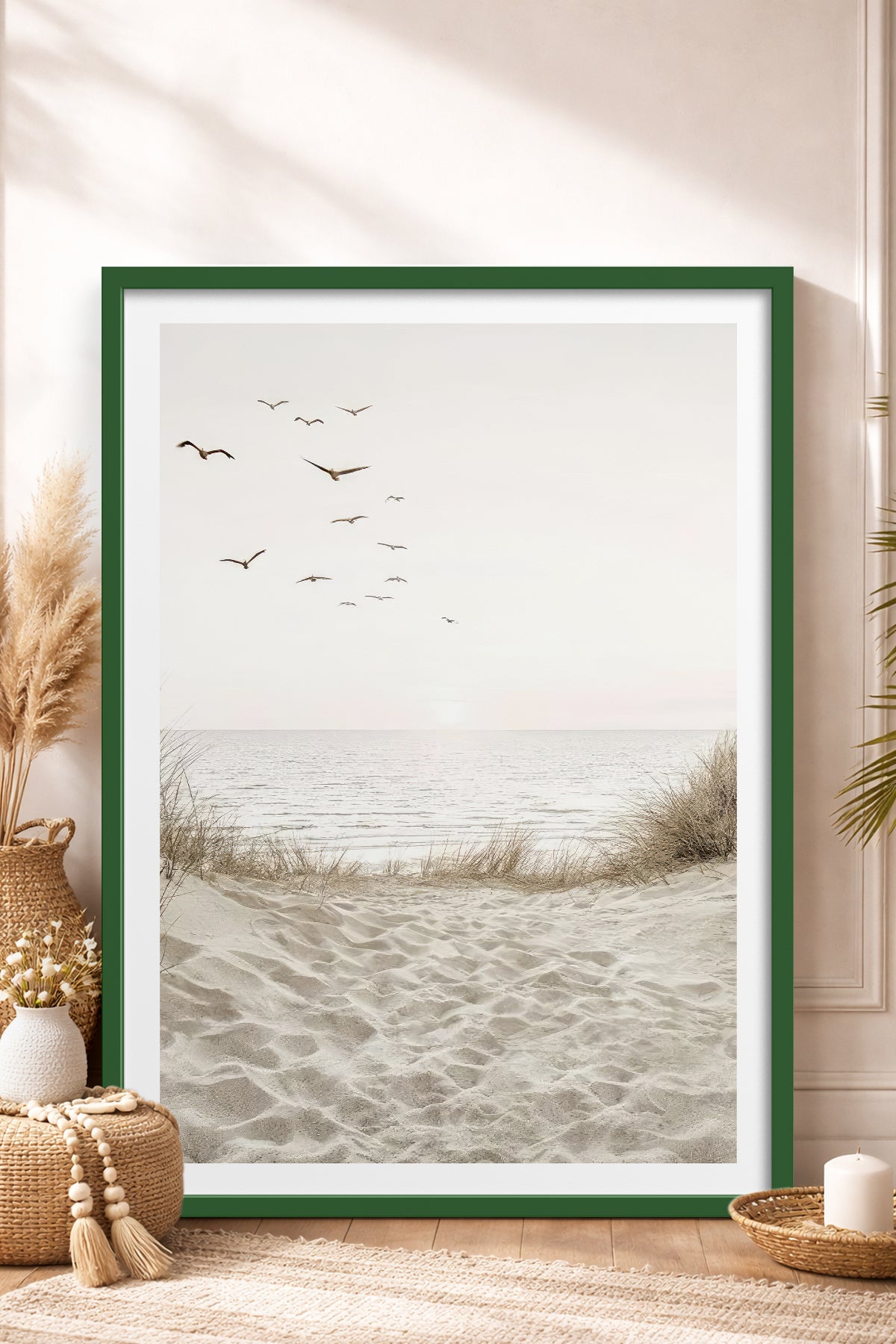 HOMEPACK Ahşap Çerçeveli Tablo Çerçeveli Poster Sanatsal Modern Duvar Dekoru TK-1426