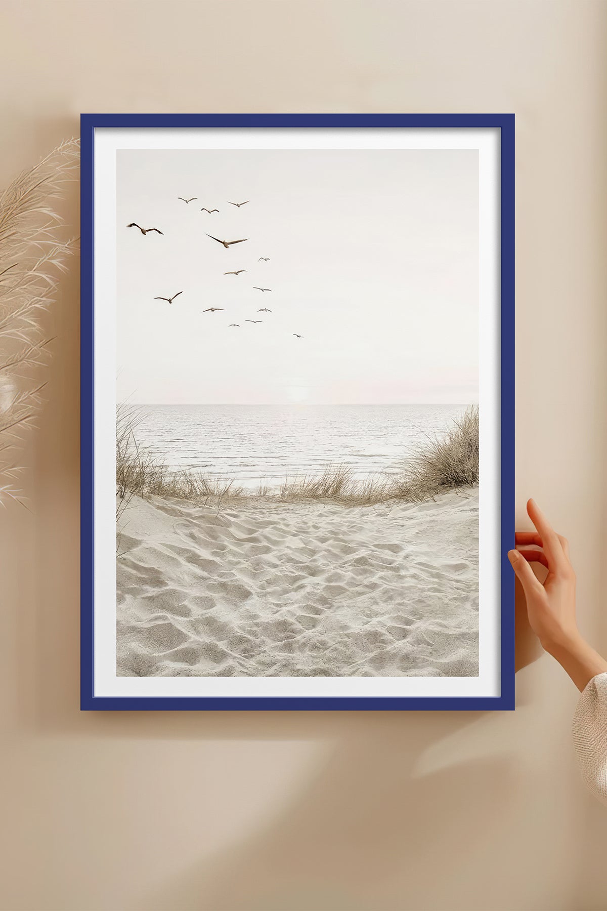 HOMEPACK Ahşap Çerçeveli Tablo Çerçeveli Poster Sanatsal Modern Duvar Dekoru TK-1426