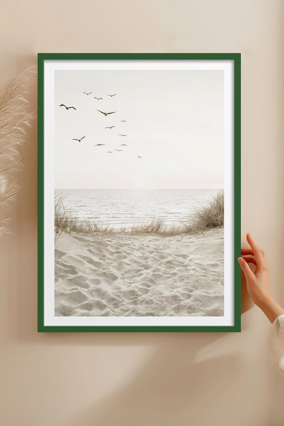 HOMEPACK Ahşap Çerçeveli Tablo Çerçeveli Poster Sanatsal Modern Duvar Dekoru TK-1426
