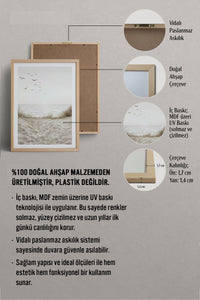 HOMEPACK Ahşap Çerçeveli Tablo Çerçeveli Poster Sanatsal Modern Duvar Dekoru TK-1426