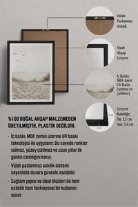 HOMEPACK Ahşap Çerçeveli Tablo Çerçeveli Poster Sanatsal Modern Duvar Dekoru TK-1426