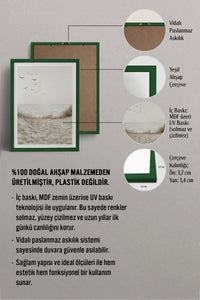 HOMEPACK Ahşap Çerçeveli Tablo Çerçeveli Poster Sanatsal Modern Duvar Dekoru TK-1426