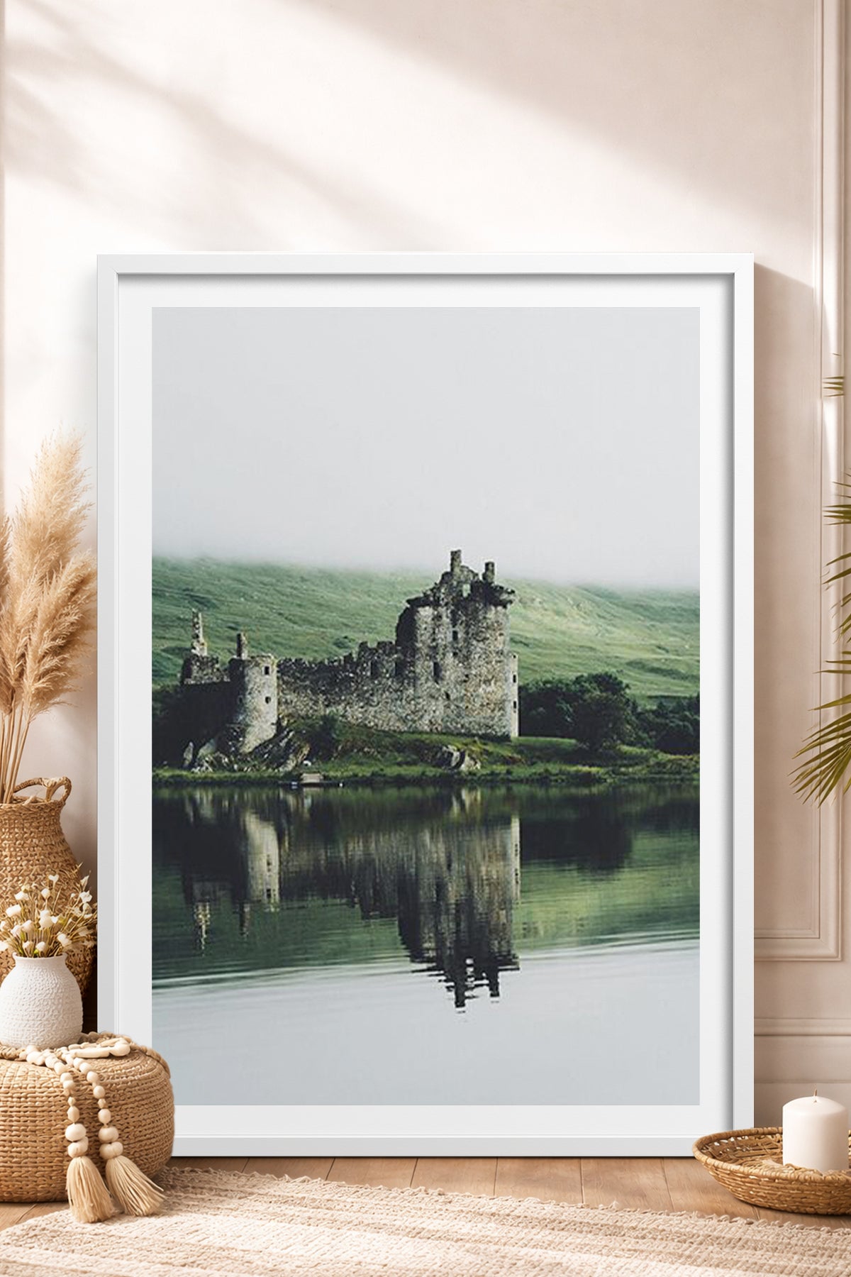 HOMEPACK Ahşap Çerçeveli Tablo Çerçeveli Poster Sanatsal Modern Duvar Dekoru TK-1427