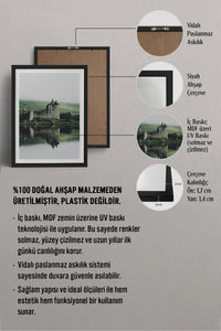 HOMEPACK Ahşap Çerçeveli Tablo Çerçeveli Poster Sanatsal Modern Duvar Dekoru TK-1427
