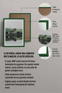 HOMEPACK Ahşap Çerçeveli Tablo Çerçeveli Poster Sanatsal Modern Duvar Dekoru TK-1427