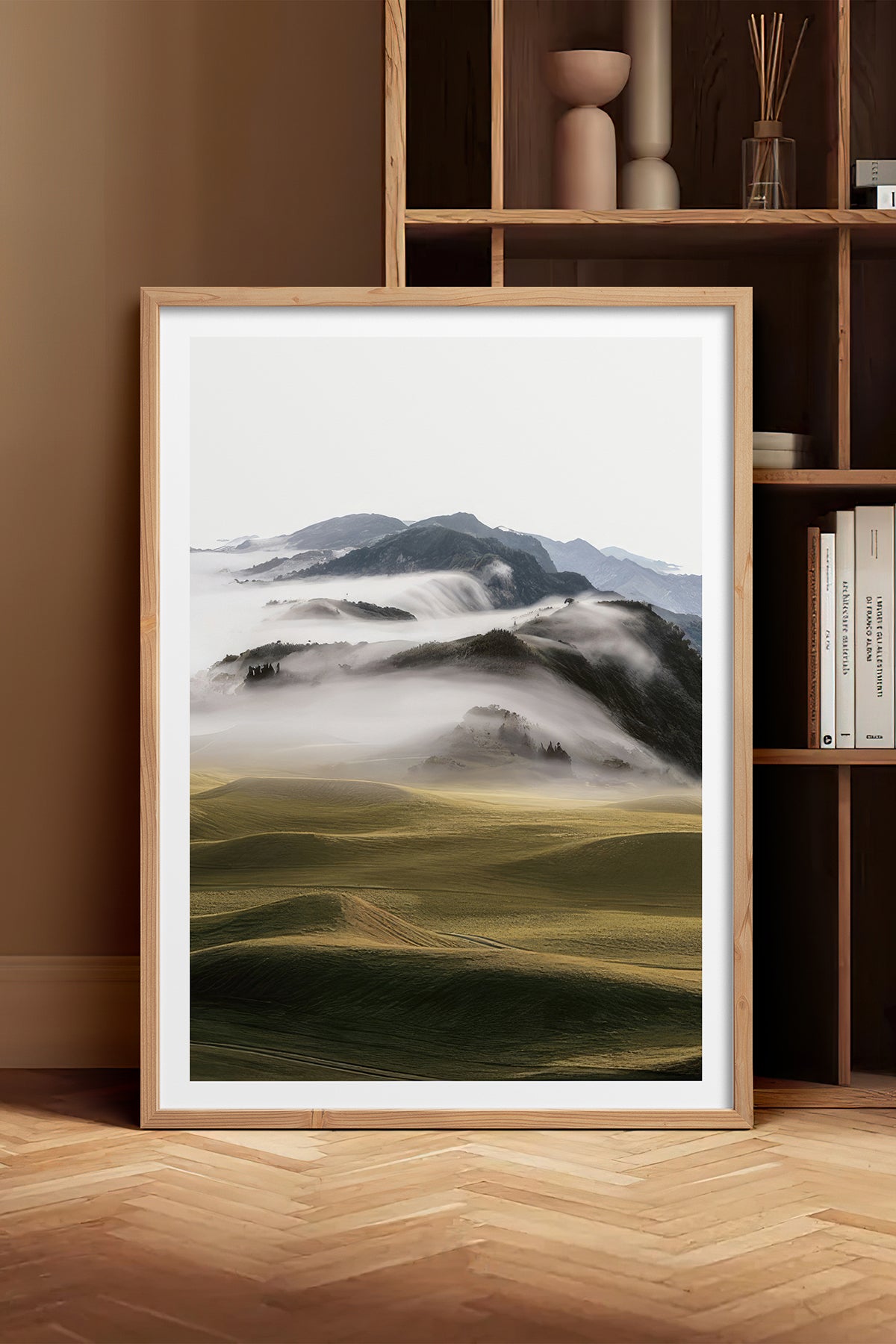 HOMEPACK Ahşap Çerçeveli Tablo Çerçeveli Poster Sanatsal Modern Duvar Dekoru TK-1428