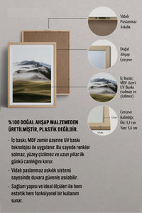 HOMEPACK Ahşap Çerçeveli Tablo Çerçeveli Poster Sanatsal Modern Duvar Dekoru TK-1428