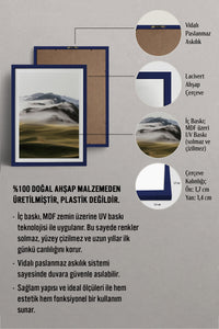 HOMEPACK Ahşap Çerçeveli Tablo Çerçeveli Poster Sanatsal Modern Duvar Dekoru TK-1428