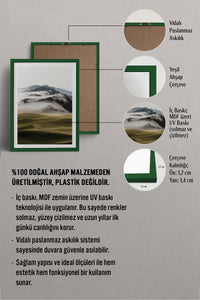 HOMEPACK Ahşap Çerçeveli Tablo Çerçeveli Poster Sanatsal Modern Duvar Dekoru TK-1428