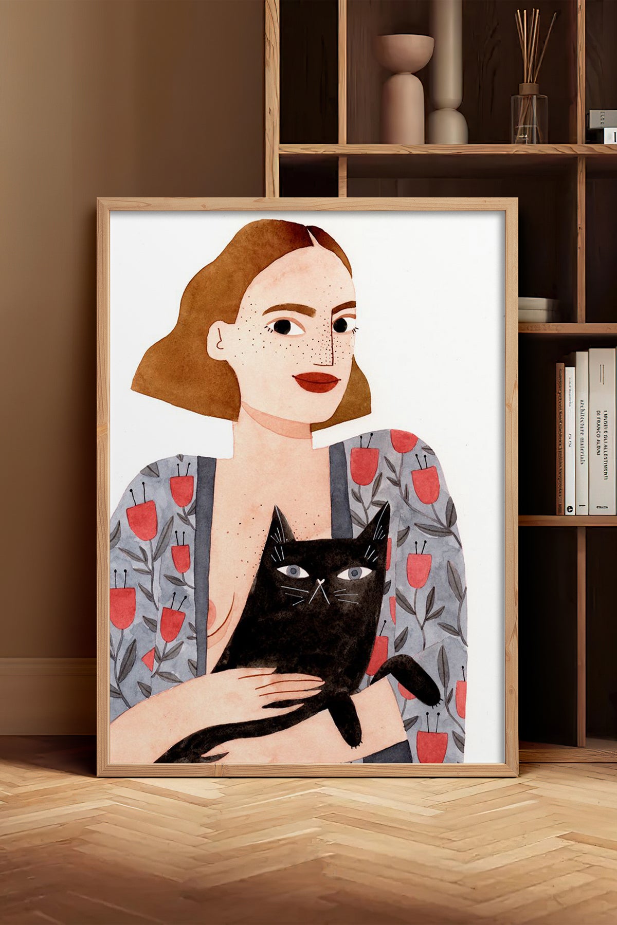 HOMEPACK Ahşap Çerçeveli Tablo Çerçeveli Poster Sanatsal Modern Duvar Dekoru TK-1429