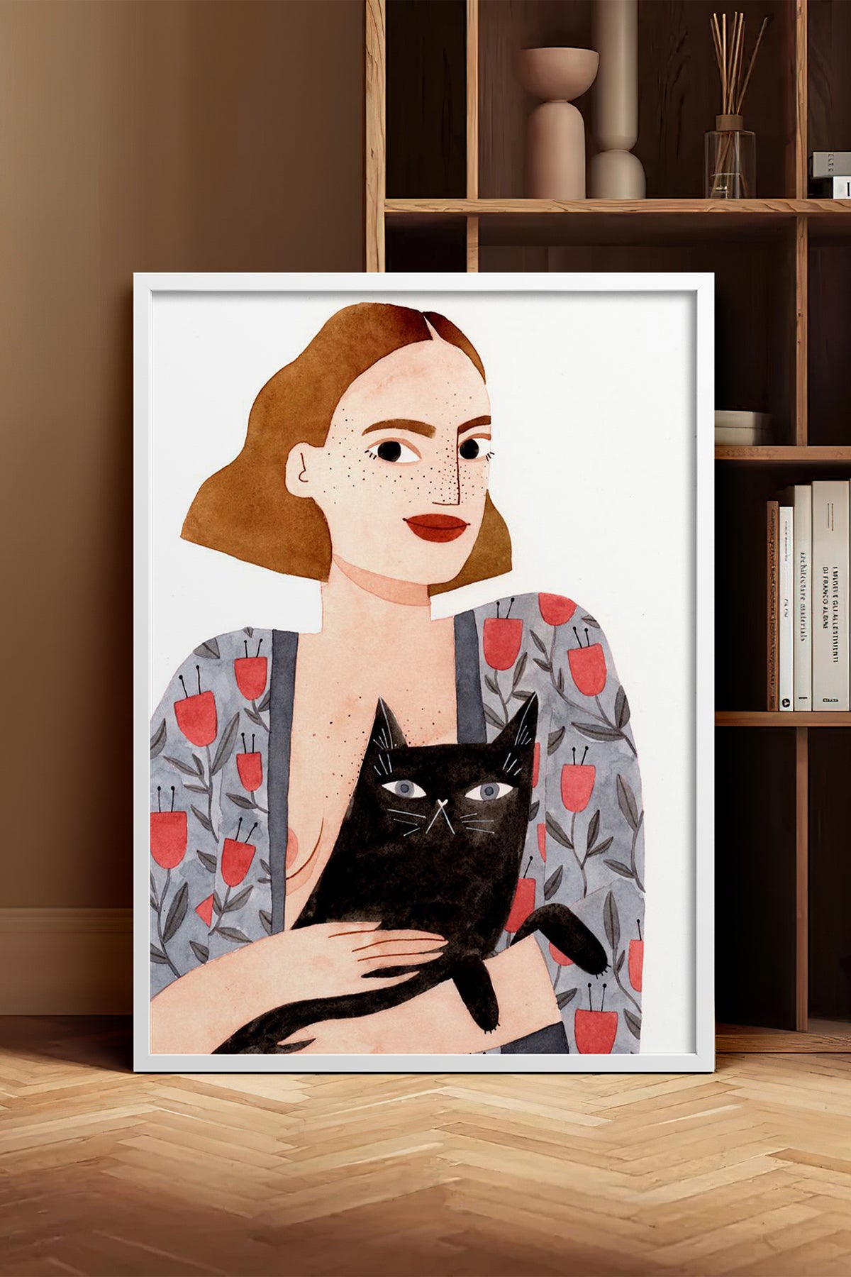 HOMEPACK Ahşap Çerçeveli Tablo Çerçeveli Poster Sanatsal Modern Duvar Dekoru TK-1429