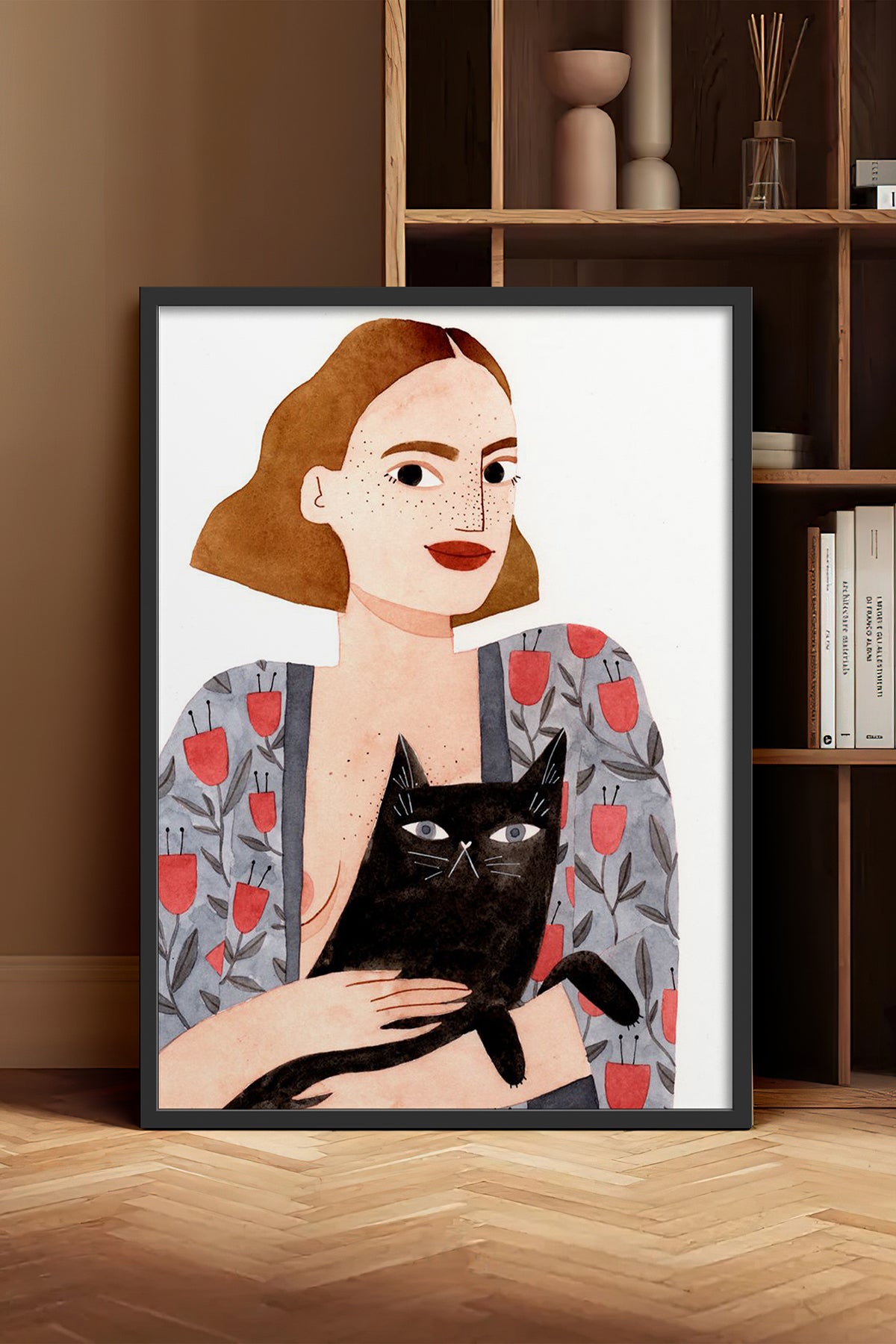 HOMEPACK Ahşap Çerçeveli Tablo Çerçeveli Poster Sanatsal Modern Duvar Dekoru TK-1429