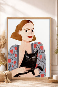HOMEPACK Ahşap Çerçeveli Tablo Çerçeveli Poster Sanatsal Modern Duvar Dekoru TK-1429