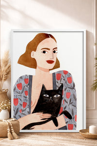 HOMEPACK Ahşap Çerçeveli Tablo Çerçeveli Poster Sanatsal Modern Duvar Dekoru TK-1429