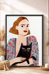 HOMEPACK Ahşap Çerçeveli Tablo Çerçeveli Poster Sanatsal Modern Duvar Dekoru TK-1429