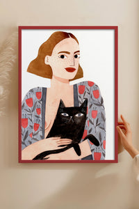 HOMEPACK Ahşap Çerçeveli Tablo Çerçeveli Poster Sanatsal Modern Duvar Dekoru TK-1429