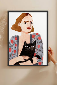 HOMEPACK Ahşap Çerçeveli Tablo Çerçeveli Poster Sanatsal Modern Duvar Dekoru TK-1429