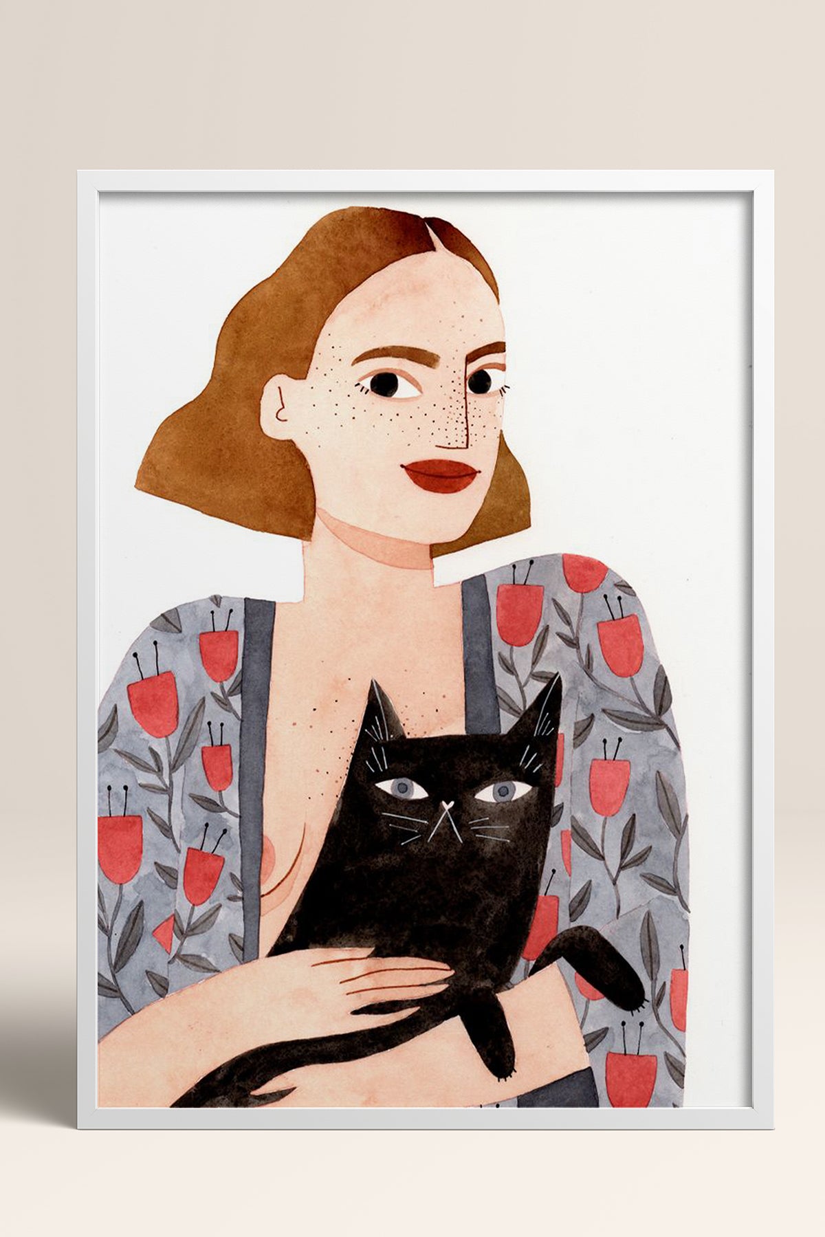 HOMEPACK Ahşap Çerçeveli Tablo Çerçeveli Poster Sanatsal Modern Duvar Dekoru TK-1429
