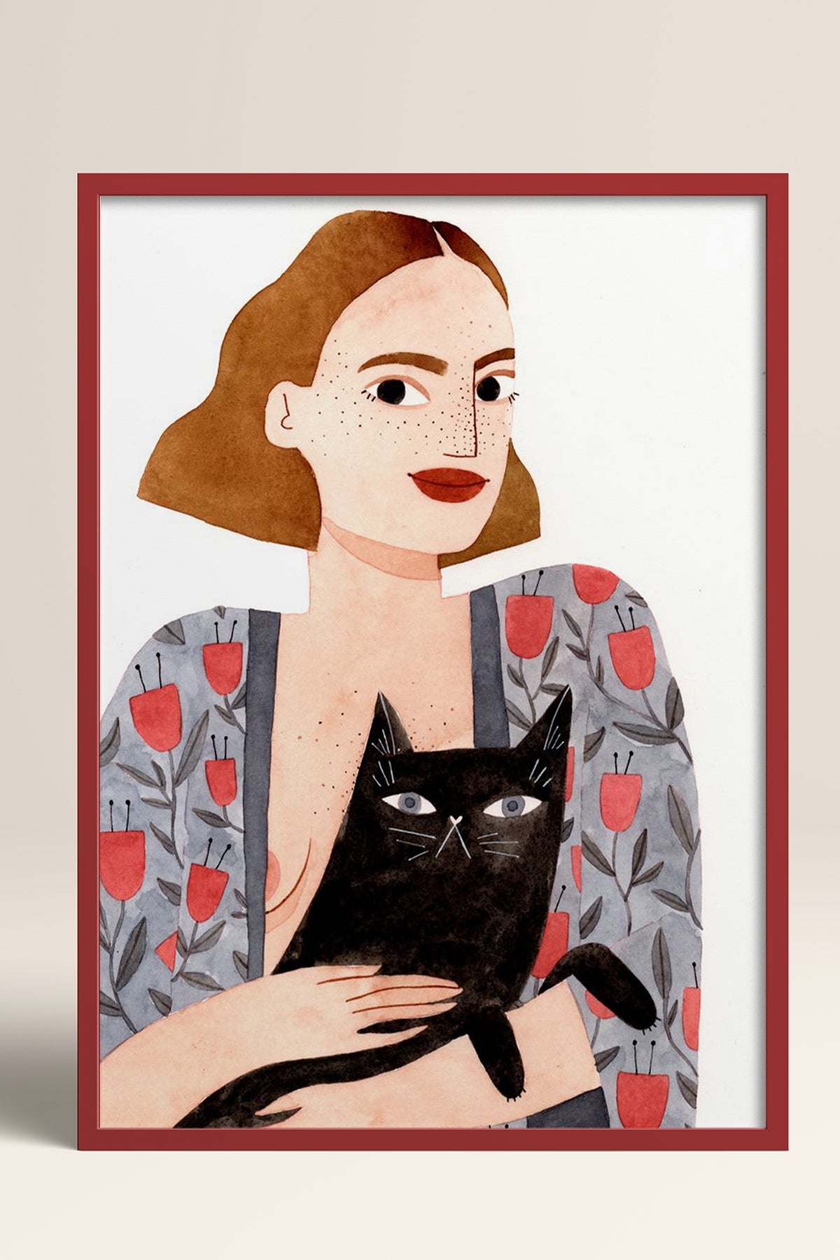 HOMEPACK Ahşap Çerçeveli Tablo Çerçeveli Poster Sanatsal Modern Duvar Dekoru TK-1429