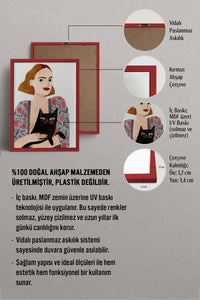 HOMEPACK Ahşap Çerçeveli Tablo Çerçeveli Poster Sanatsal Modern Duvar Dekoru TK-1429
