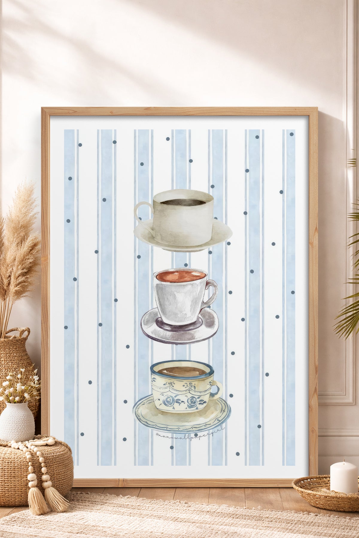 HOMEPACK Ahşap Çerçeveli Tablo Çerçeveli Poster Sanatsal Modern Duvar Dekoru TK-1430