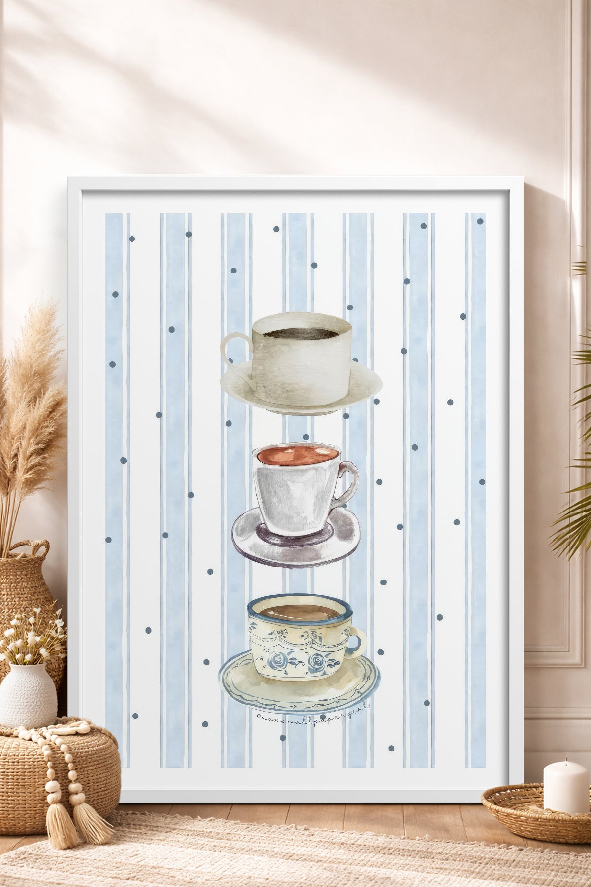HOMEPACK Ahşap Çerçeveli Tablo Çerçeveli Poster Sanatsal Modern Duvar Dekoru TK-1430