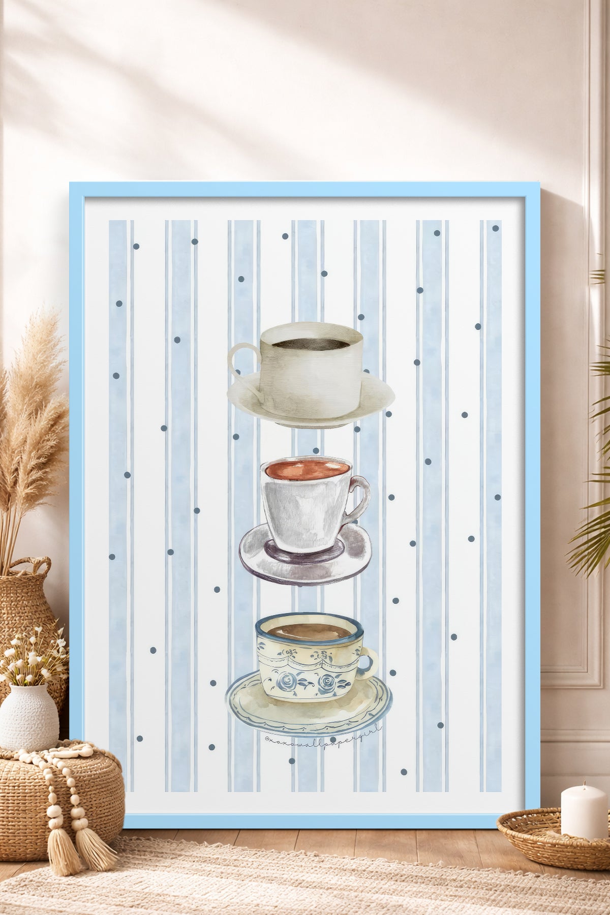 HOMEPACK Ahşap Çerçeveli Tablo Çerçeveli Poster Sanatsal Modern Duvar Dekoru TK-1430