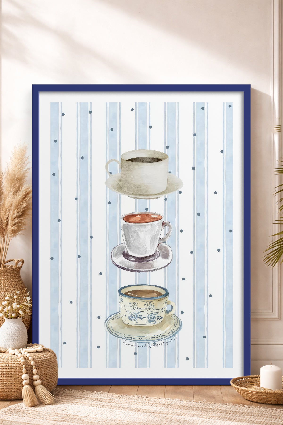 HOMEPACK Ahşap Çerçeveli Tablo Çerçeveli Poster Sanatsal Modern Duvar Dekoru TK-1430