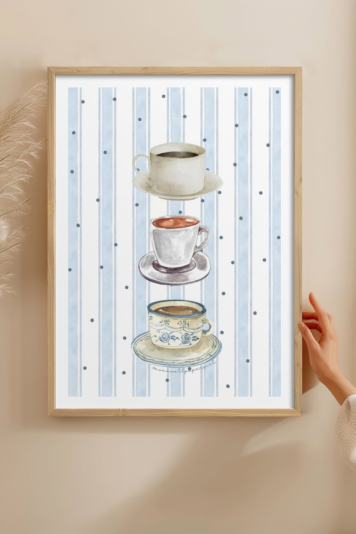 HOMEPACK Ahşap Çerçeveli Tablo Çerçeveli Poster Sanatsal Modern Duvar Dekoru TK-1430