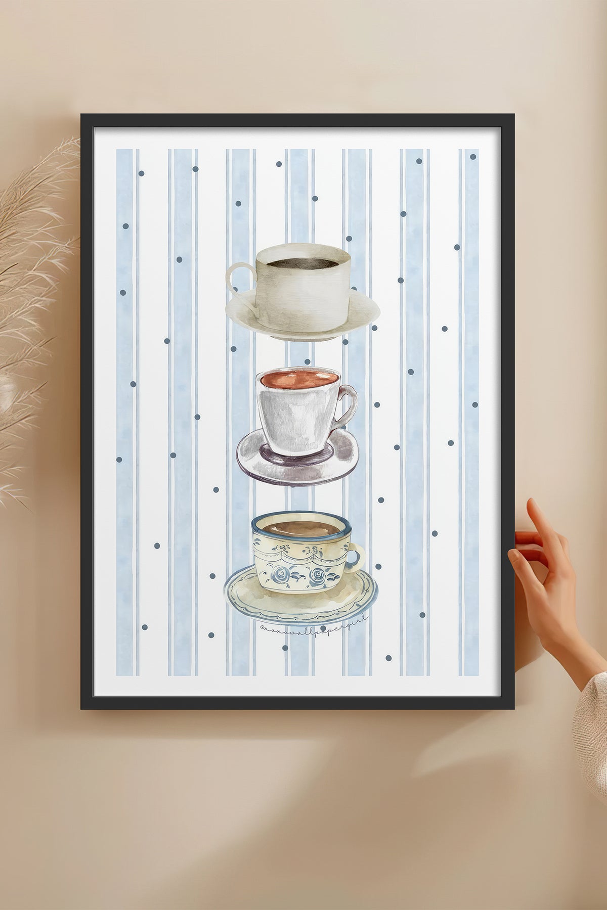 HOMEPACK Ahşap Çerçeveli Tablo Çerçeveli Poster Sanatsal Modern Duvar Dekoru TK-1430