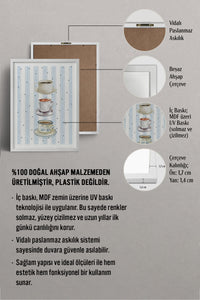 HOMEPACK Ahşap Çerçeveli Tablo Çerçeveli Poster Sanatsal Modern Duvar Dekoru TK-1430