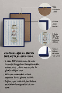 HOMEPACK Ahşap Çerçeveli Tablo Çerçeveli Poster Sanatsal Modern Duvar Dekoru TK-1430