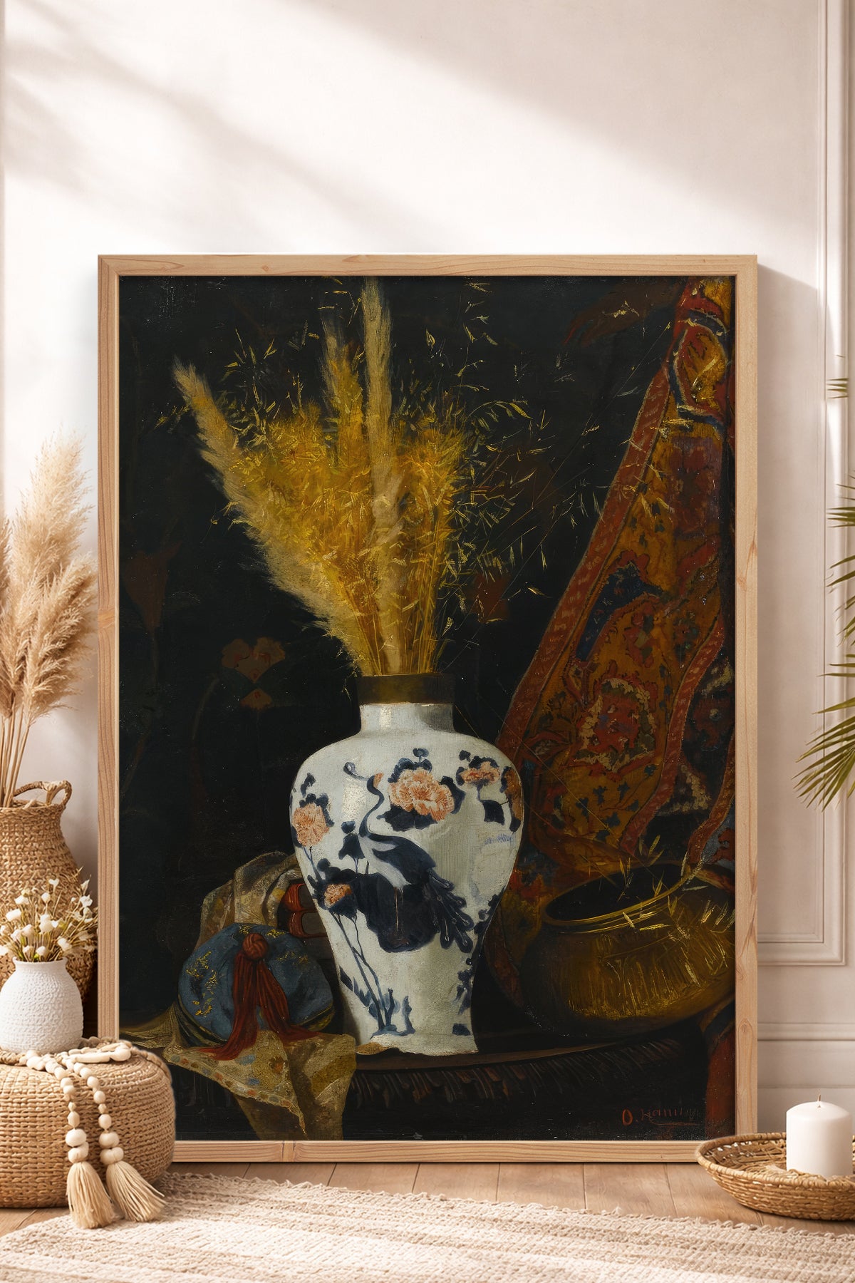 HOMEPACK Ahşap Çerçeveli Tablo Çerçeveli Poster Sanatsal Modern Duvar Dekoru TK-1431