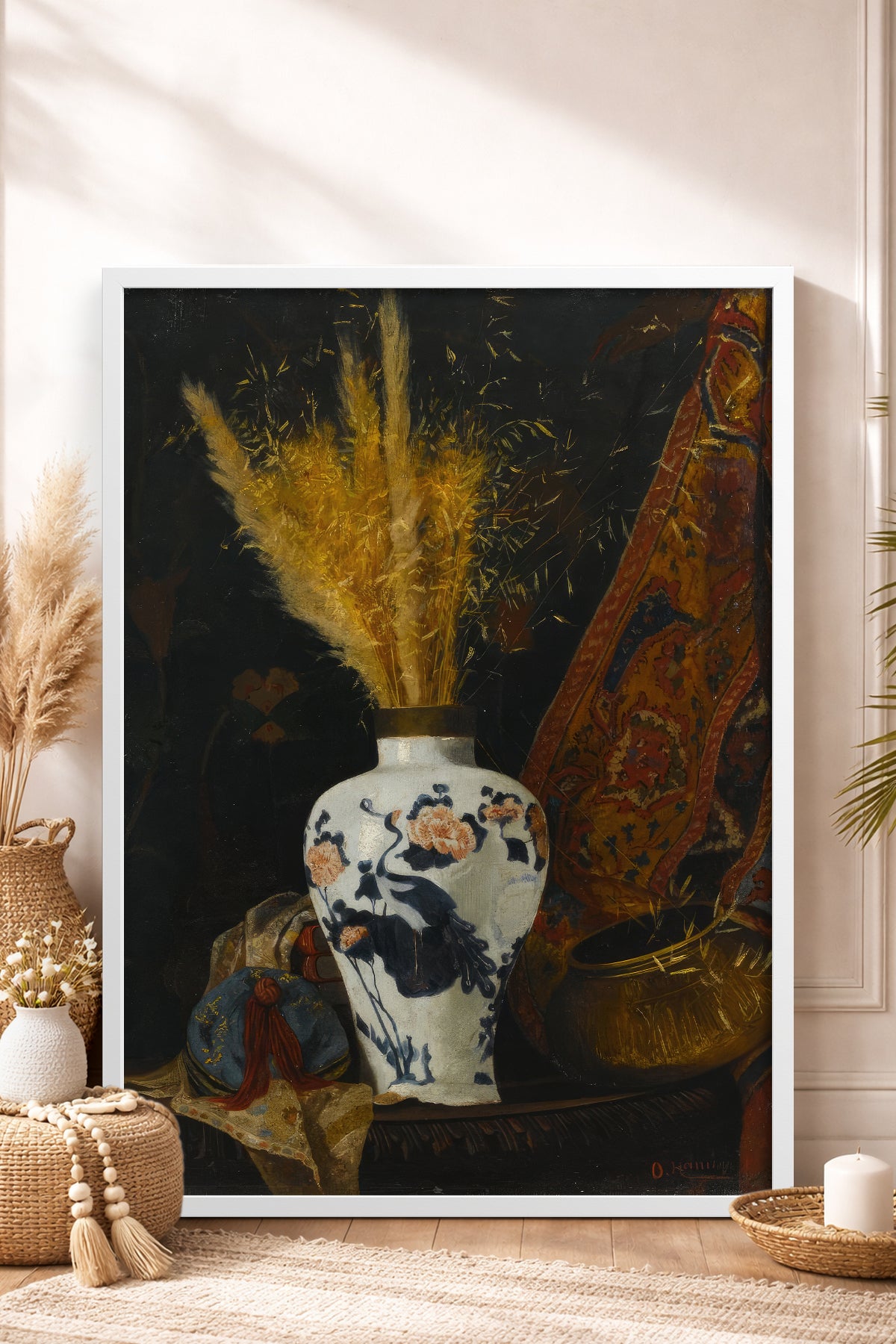HOMEPACK Ahşap Çerçeveli Tablo Çerçeveli Poster Sanatsal Modern Duvar Dekoru TK-1431