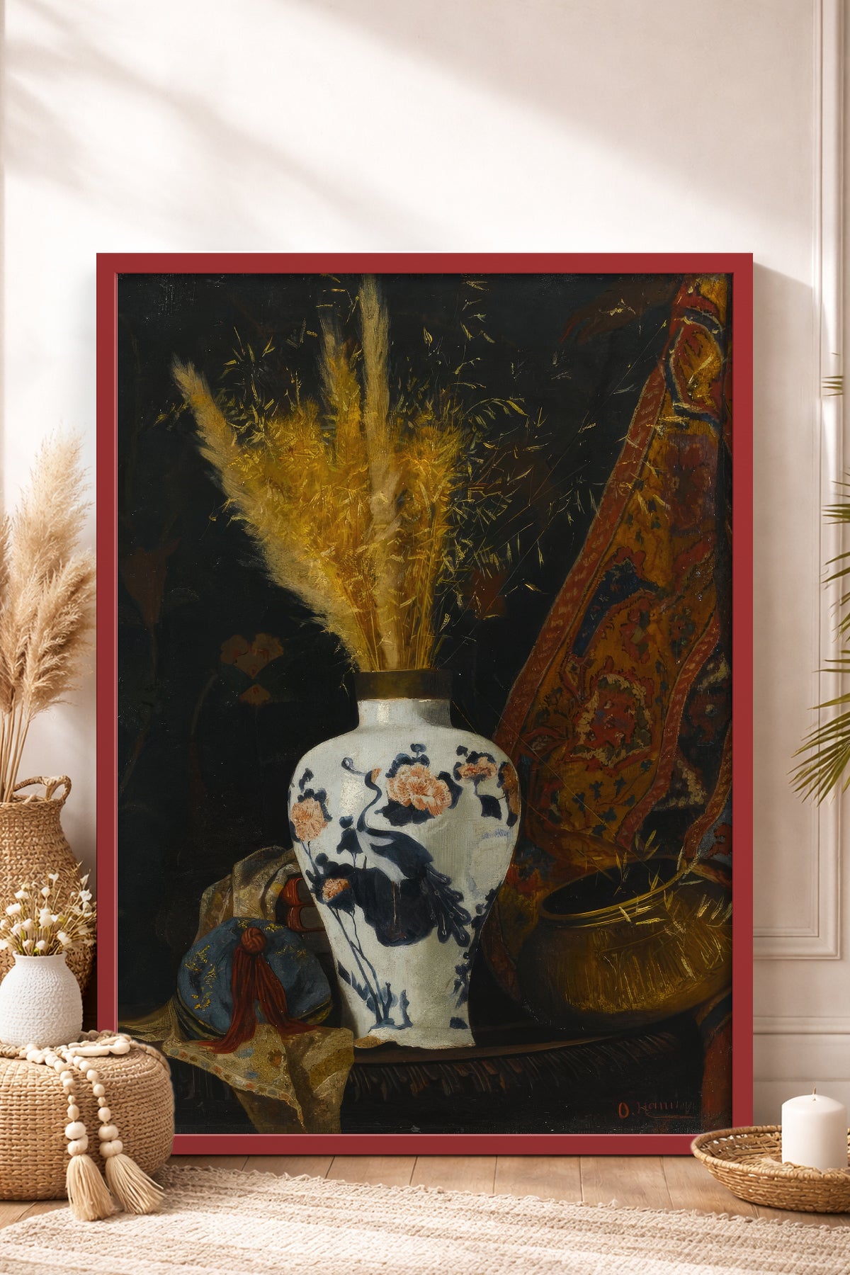 HOMEPACK Ahşap Çerçeveli Tablo Çerçeveli Poster Sanatsal Modern Duvar Dekoru TK-1431
