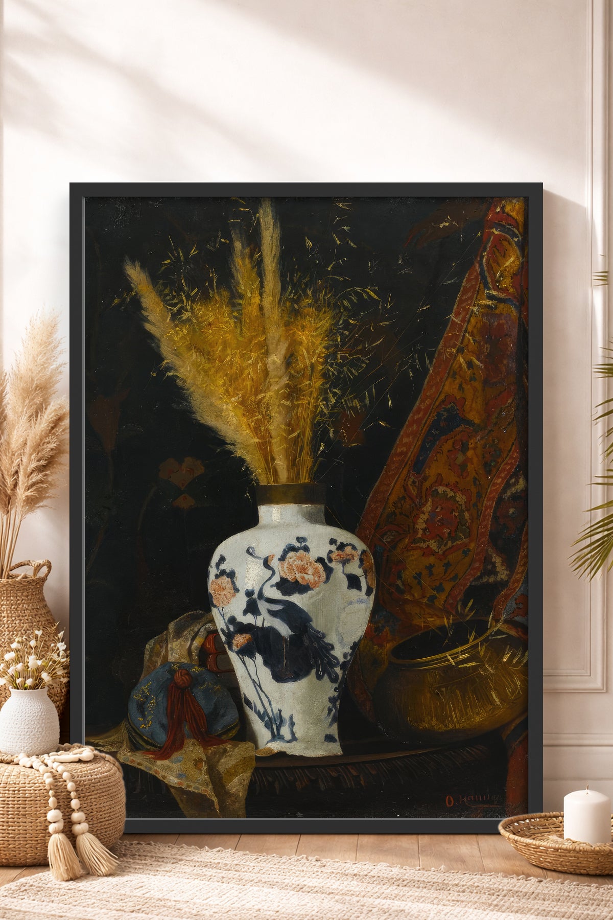 HOMEPACK Ahşap Çerçeveli Tablo Çerçeveli Poster Sanatsal Modern Duvar Dekoru TK-1431