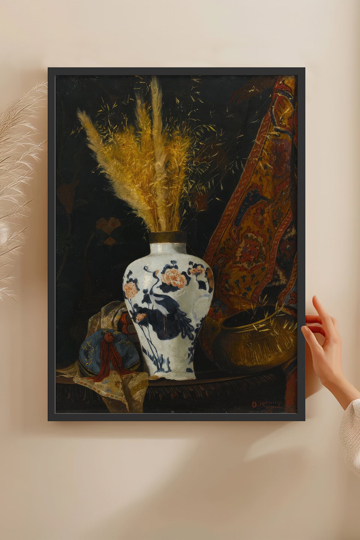 HOMEPACK Ahşap Çerçeveli Tablo Çerçeveli Poster Sanatsal Modern Duvar Dekoru TK-1431