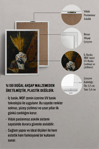 HOMEPACK Ahşap Çerçeveli Tablo Çerçeveli Poster Sanatsal Modern Duvar Dekoru TK-1431