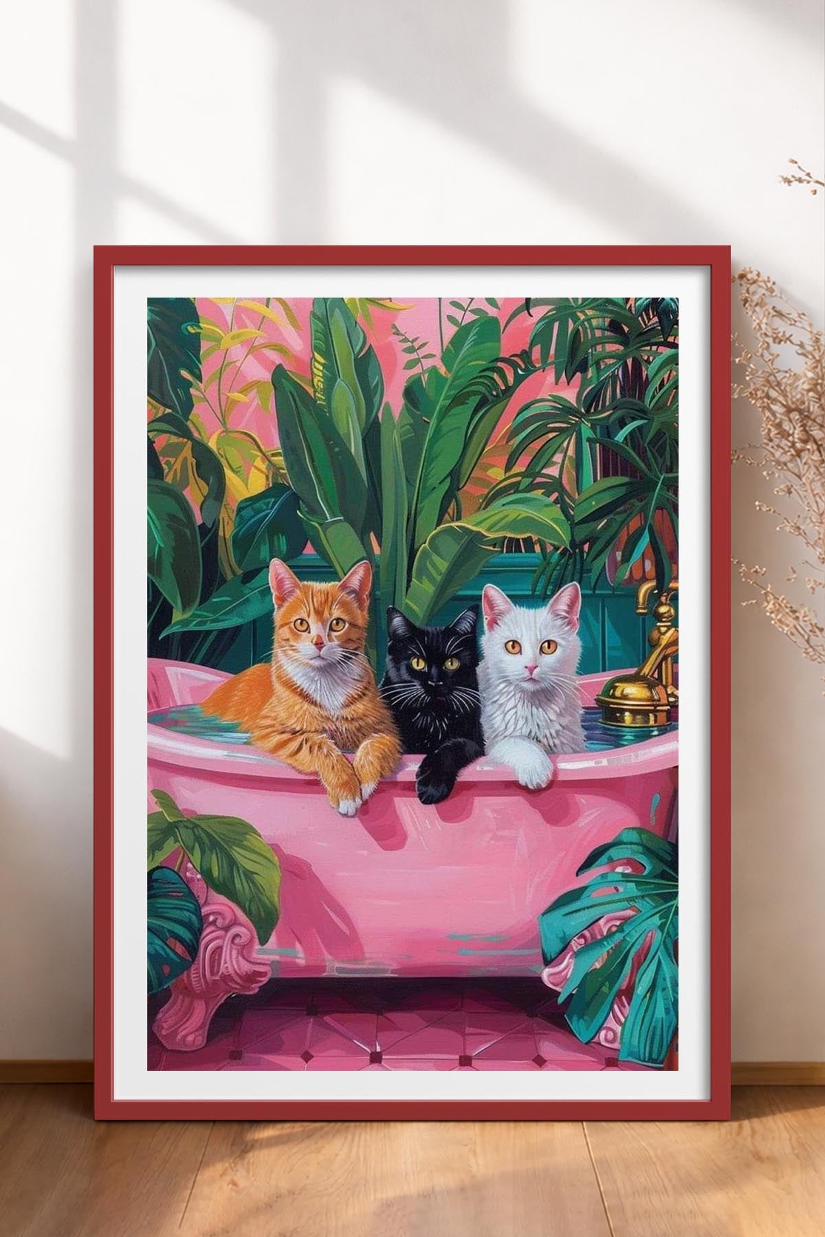 HOMEPACK Ahşap Çerçeveli Tablo Çerçeveli Poster Sanatsal Modern Duvar Dekoru TK-729
