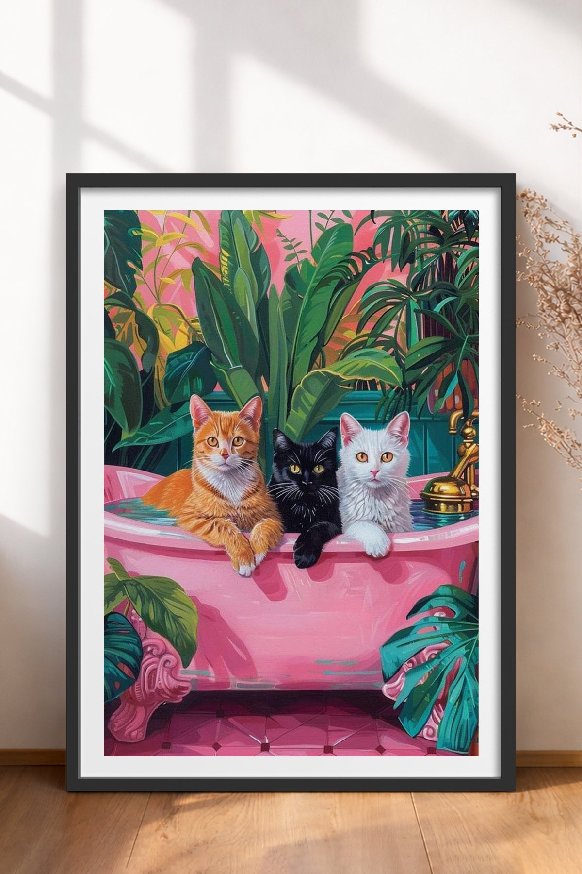 HOMEPACK Ahşap Çerçeveli Tablo Çerçeveli Poster Sanatsal Modern Duvar Dekoru TK-729
