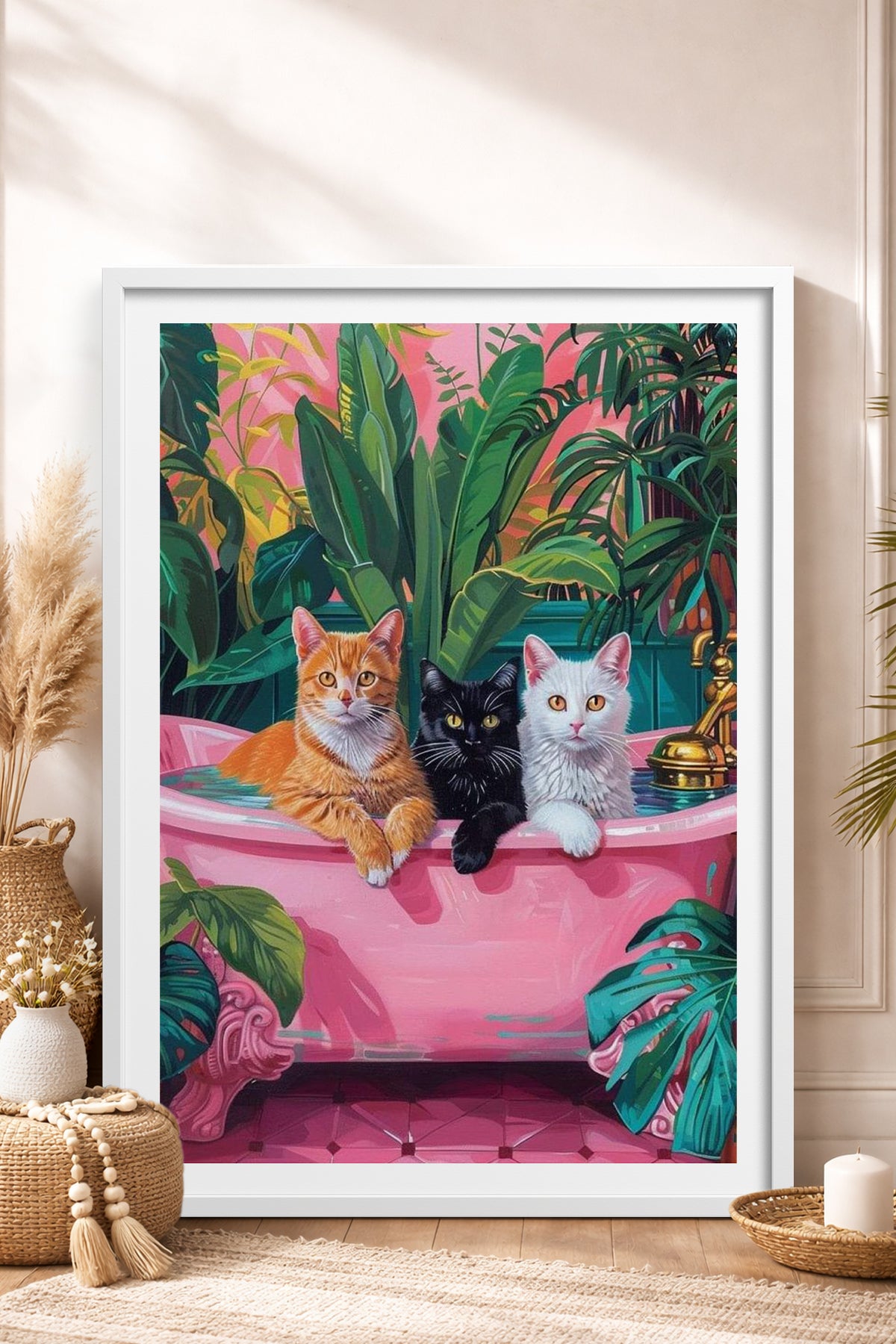 HOMEPACK Ahşap Çerçeveli Tablo Çerçeveli Poster Sanatsal Modern Duvar Dekoru TK-729