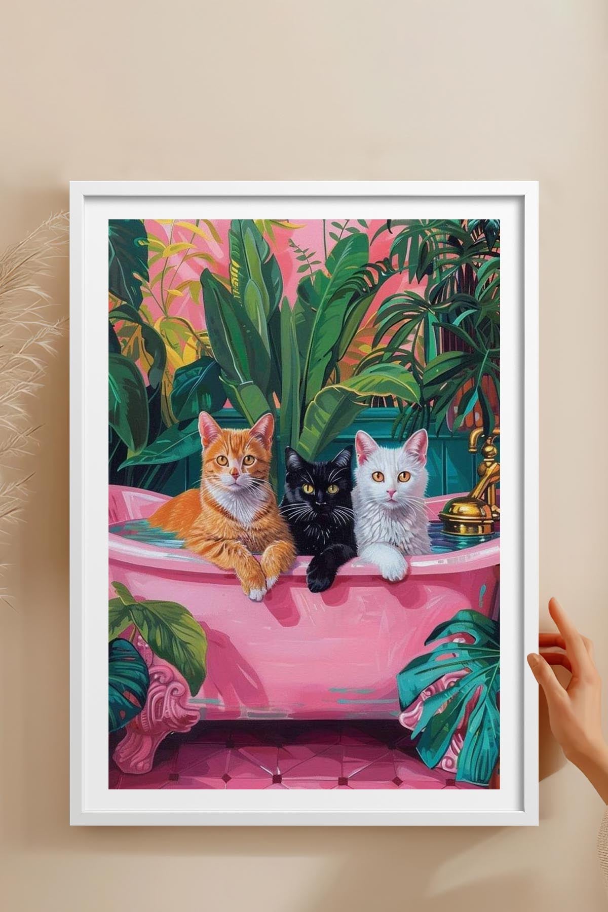 HOMEPACK Ahşap Çerçeveli Tablo Çerçeveli Poster Sanatsal Modern Duvar Dekoru TK-729