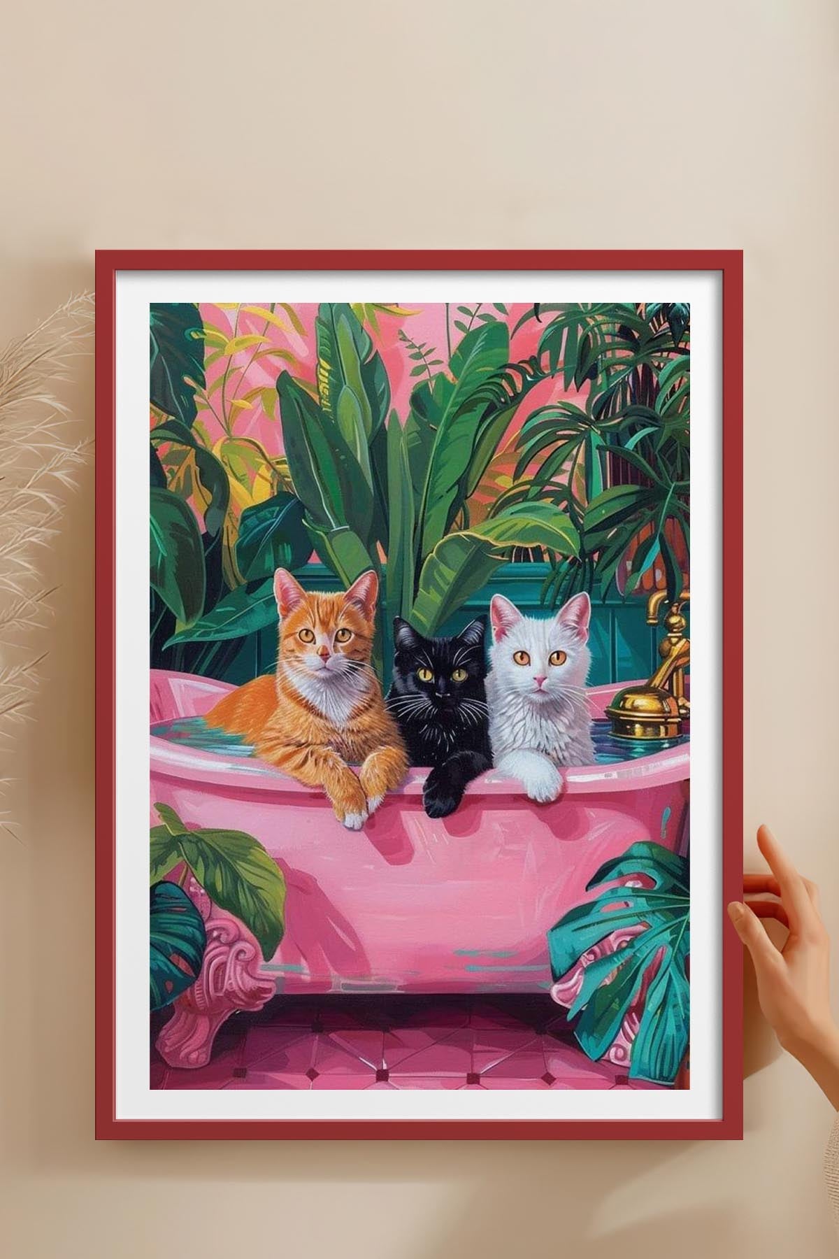 HOMEPACK Ahşap Çerçeveli Tablo Çerçeveli Poster Sanatsal Modern Duvar Dekoru TK-729